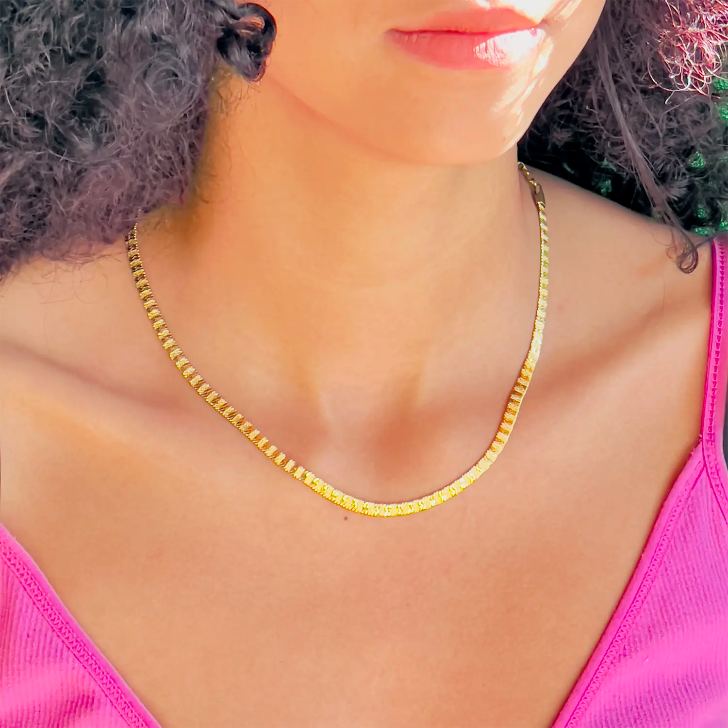 cabana stripe' snake chain – kaimi - Main Image